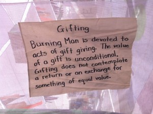 Gifting Burning Man